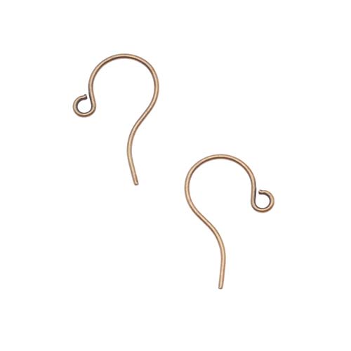 Earring Findings, French Ear Wire Hook 16mm, Antiqued Brass (20 Pcs)