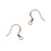 Earring Findings, Fish Hook Ear Wire 15x15mm, Antiqued Brass (25 Pairs)