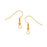 Earring Findings, Earring Hook with Ball & Coil 18mm, Gold Plated (10 Pairs)