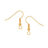 Earring Findings, Earring Hook with Ball & Coil 18mm, Gold Plated (10 Pairs)