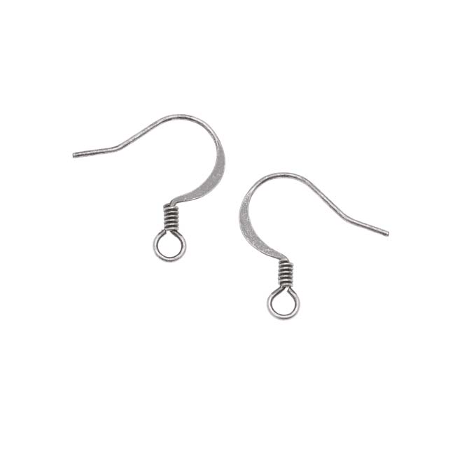Antiqued Silver Plated Fish Hook Earring Hooks 15x15mm (50)