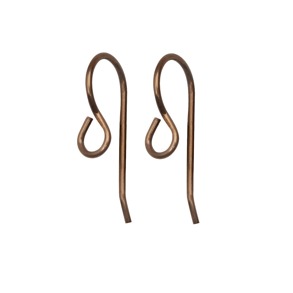 Vintaj Natural Brass, Modern French Ear Wire 20x8.5mm (3 Pairs)