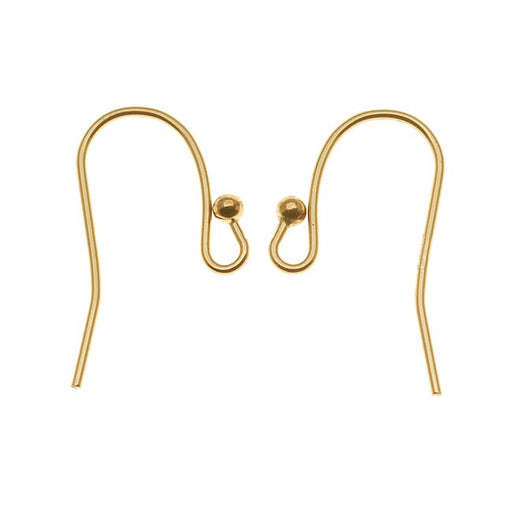 Earring Findings, Earring Hooks with Ball 19mm, 14k Gold-Filled (1 Pair)