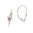 Earring Findings, Leverbacks with Heart 17mm Sterling Silver, (1 Pair)
