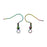 Earring Findings, French Wire Hooks with Ball & Coil 18mm, Rainbow Titanium Color (10 Pieces)