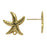Earring Post, Starfish with Loop 18mm, Gold Tone (2 Pairs)