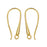 Earring Findings, Earwire Hooks with Loop 23mm, Gold Tone (2 Pairs)
