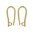 Earring Findings, Earwire Hooks with Loop 19.5mm, Gold Tone (2 Pairs)