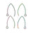 Earring Findings, V-Shaped French Ear Wire with Loop 15.5x26mm, Rainbow Titanium Color (2 Pairs)