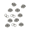 Earring Backs, Hypo-Allergenic Earnut with 4mm Clutch, Titanium (6 Pairs)