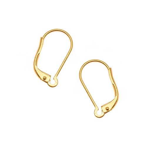 6-12Pcs/lot Gold Color French Earring Hooks Lever Back Open Loop