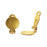 Earring Findings, Clip On Earrings with 18mm Glue On Pad, Gold Plated (3 Pairs)