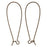 Vintaj Natural Brass Long Arched Ear Wire 45mm (1 Pair)