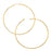 Earring Findings, Beading Hoops 1 1/4 Inch, Gold Plated (10 Pairs)
