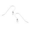 Earring Findings, French Wire Hook with Ball 23mm Long 23 Gauge Silver-Filled (3 Pairs)