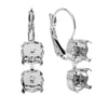 Gita Jewelry Setting for PRESTIGE Crystal, Chain Leverback Earring for SS39 Chatons, Rhodium Plated (1 Pair)