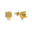 Gita Jewelry Setting for PRESTIGE Crystal, Stud Post Earrings with Loop SS39 Chaton, Gold Plated (1 Pair)