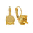 Gita Jewelry Setting for PRESTIGE Crystal, Leverback Earrings for SS47 Rivoli, Gold Plated, 1 Pair (1 Pair)