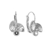 Gita Jewelry Setting for PRESTIGE Crystal, Leverback Earrings for PP32 & 8mm Navettes, Rhodium Plt (1 Pair)