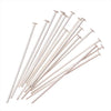 Head Pins, 1 Inch Long and 22 Gauge Thick Sterling Silver (20 Pieces)