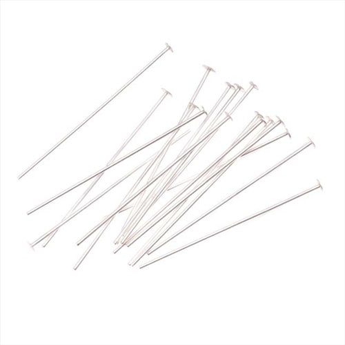 Head Pins 34 Inch Long And 26 Gauge Thick Sterling Silver 20 Pieces