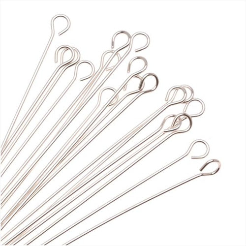 Open Eye Pins, Sterling Silver, 1.5 Inch Long and 24 Gauge Thick