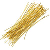 Head Pins, 3 Inches Long and 22 Gauge Thick, Gold Tone Brass (25 Pieces)