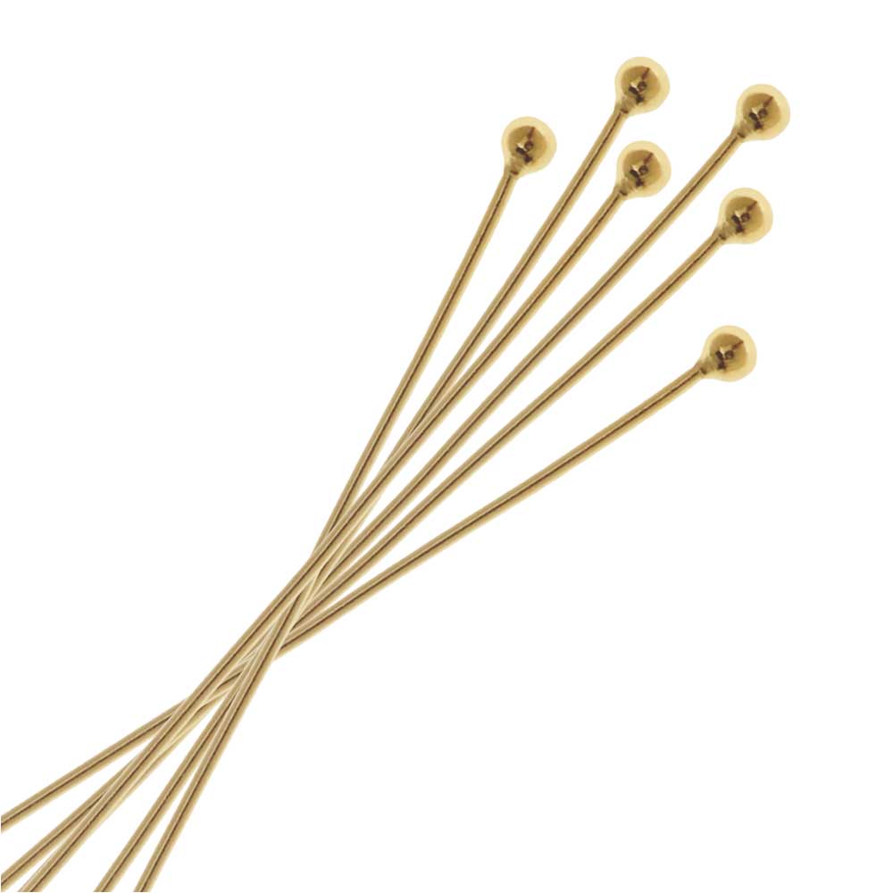 50PCS/100PCS Stainless Steel Eye Head Pins Gold Color Beads Needle