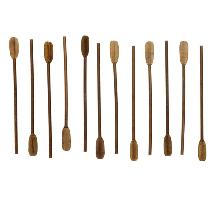 Vintaj Natural Brass, Paddle Head Pins 1 Inch Long 21 Gauge Thick (12 Pieces)
