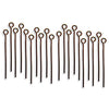Vintaj Natural Brass Open Eye Pin, 20 Pieces, 1 Inch Long and 21 Gauge Thick (20 Pieces)