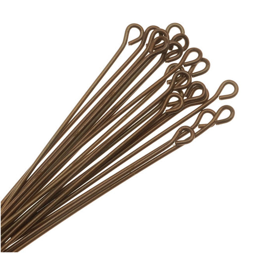Vintaj Natural Brass Head Pin, 1.5 Inches Long and 21 Gauge Thick (20 Pieces)