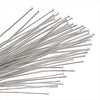 Head Pins, Silver Plated, 1 Inch Long and 21 Gauge Thick (50 Pieces)