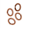 Jump Rings, Open Textured Oval 6x4.5mm Antiqued Copper, by Nunn Design (10 Pieces)
