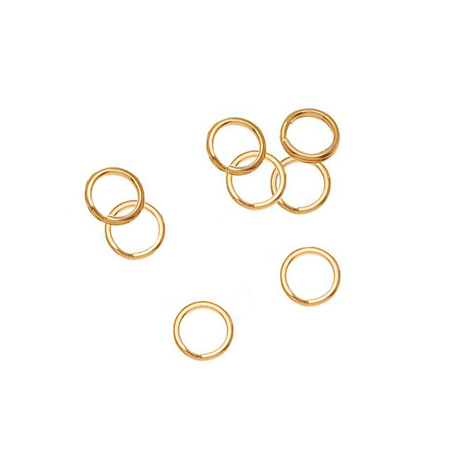 14K Gold Filled Split Rings 6mm (8 pcs)