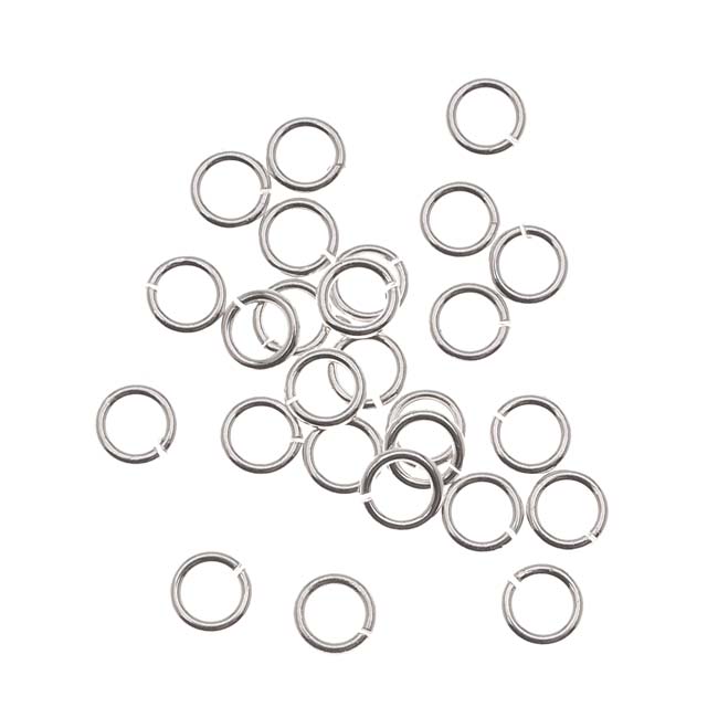 Sterling Silver Open Jump Rings 4mm 22 Gauge (20 pcs)