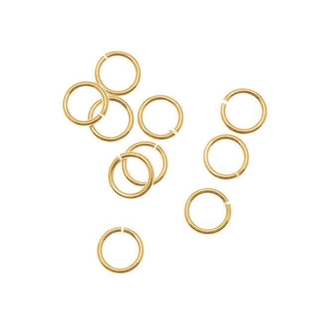 14K Gold-Filled Open Jump Rings 5mm 21 Gauge (10 pcs)