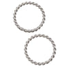 Sterling Silver Closed Jump Rings Twisted 8mm 20 Gauge (10 pcs)