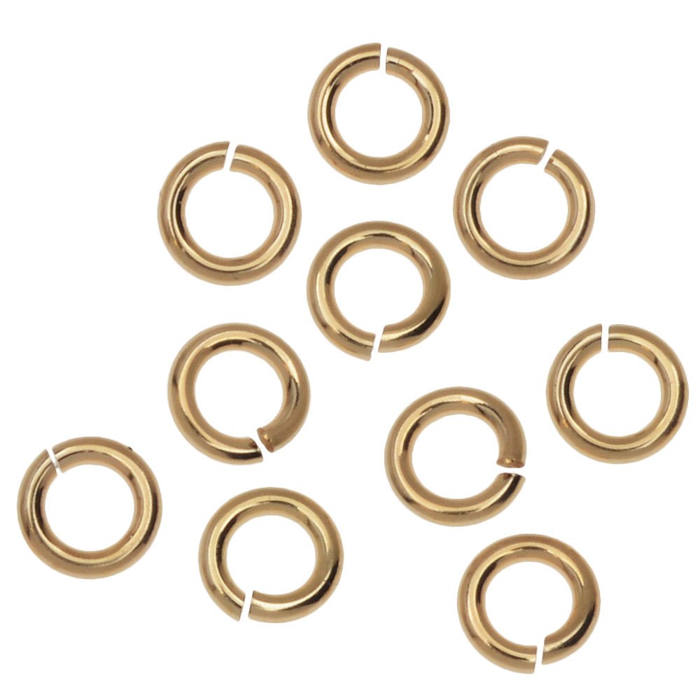 JUMPLOCK Jump Rings, Round 4mm 20 Gauge, Gold-Filled (10 Pieces)