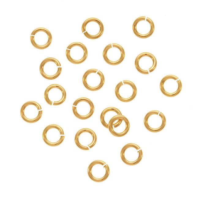 JUMPLOCK Jump Rings, Round 4mm 20 Gauge, Gold-Filled (10 Pieces)