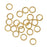 Jump Rings, Closed 4mm Diameter 22 Gauge, Gold Plated (20 Pieces)