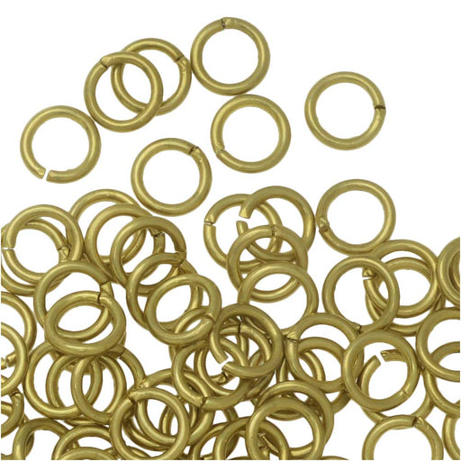 Jump Rings, Open 5mm Diameter 20 Gauge, Raw Brass (100 Pieces)