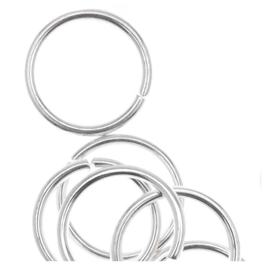Jump Rings, Open 8mm Diameter 20 Gauge, Silver Plated (100 Pieces)