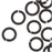 Matte Black Plated Open Jump Rings Matte Black Round 6mm (50 Pieces)