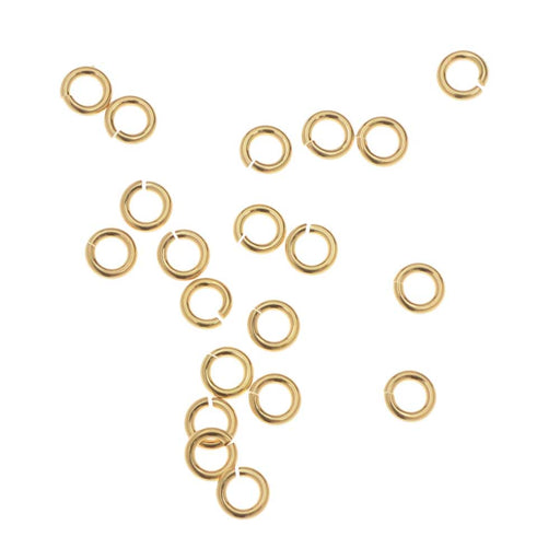 Jump Rings, Round Open 3mm Diameter and 24 Gauge Thick, 14k Gold-Filled (20 Pieces)