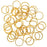 Split Rings, 8mm Diameter 23 Gauge Wire, Gold Plated (50 Pieces)