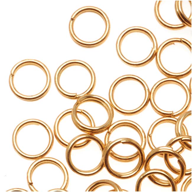 22K Gold Plated Split Rings 5mm (100 pcs)