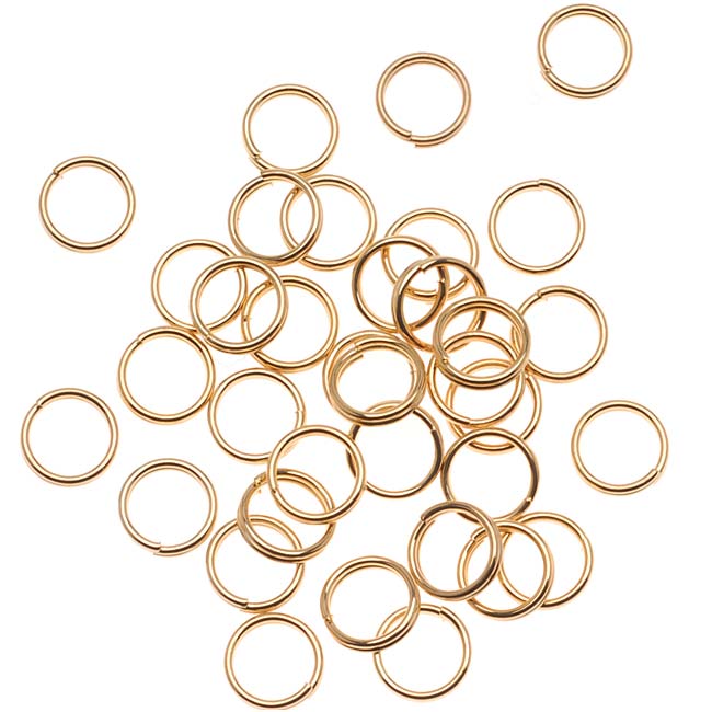 22K Gold Plated Split Rings 6mm (100 pcs)