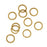 Nunn Design Antiqued 24kt Gold Plated Open Jump Rings Twist 8.5mm 17 Gauge (10 pcs)