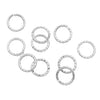 Nunn Design Silver Plated Open Jump Rings Twist 8.5mm 16 Gauge (10 pcs)