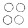 Nunn Design Antiqued Silver Plated Open Jump Rings Twist 17mm 15 Gauge (4 pcs)